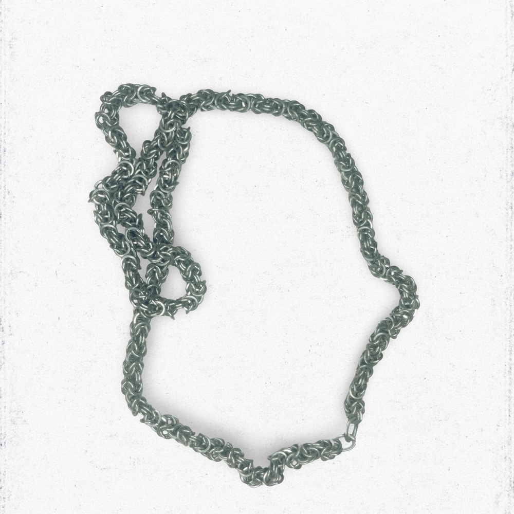4954. Pewter Heavy Chain Necklace